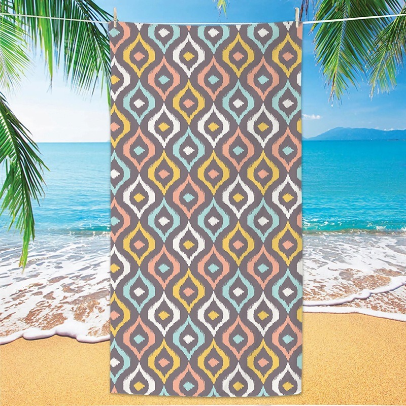 Ikat Woven Fabric - Toalha de Banho Vintage Étnica Ikat