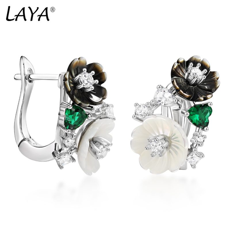 Ethnic Fashion Trend - Laya-925 Brincos de Prata Esterlina para