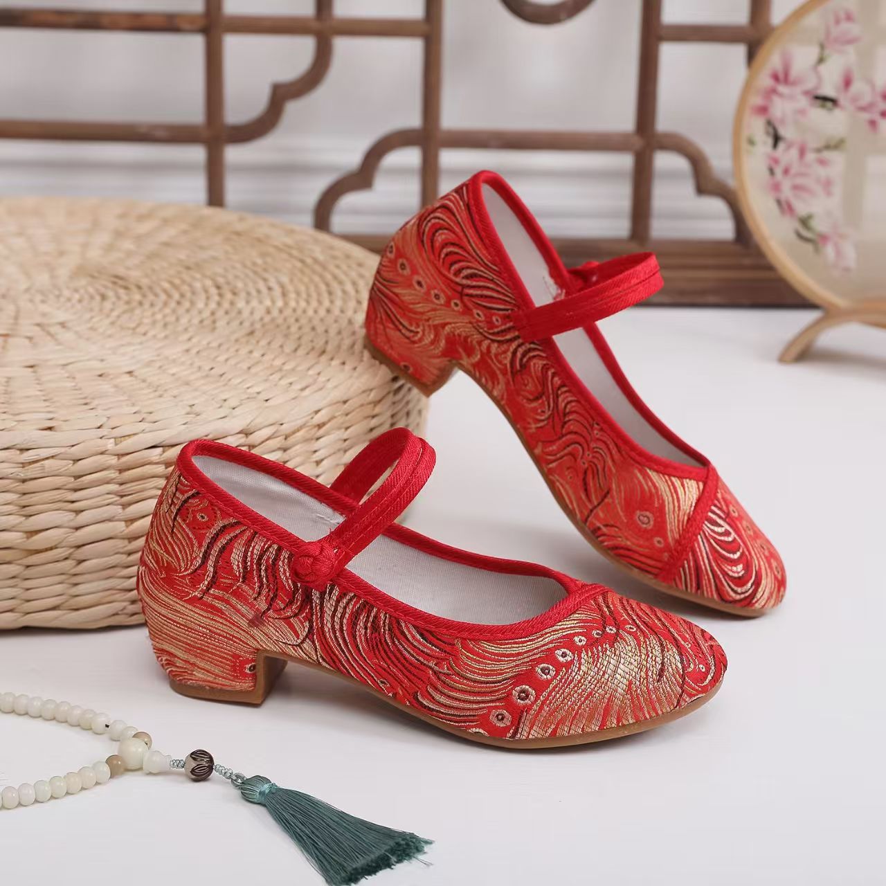 Ethnic Fabric - 2026 Novo Modelo Feminino Sapatos Cheongsam