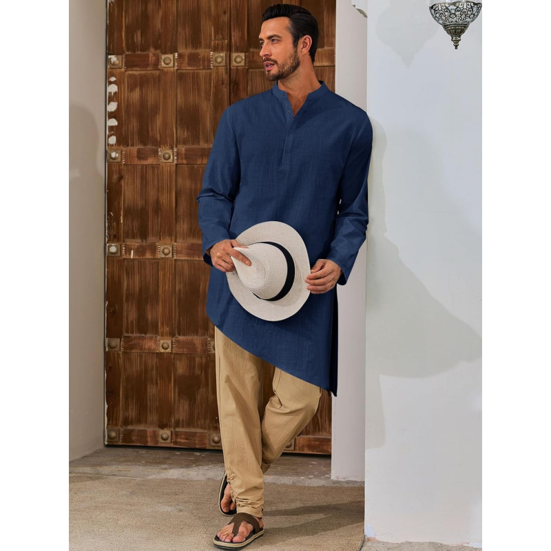 Roupão Kaftan Masculino em Alg - Kurta Men Cotton avaliação e preço