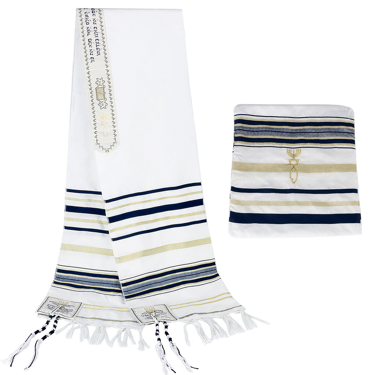Talit Judaico, Xale de Oração  - Ethnic Fabric avaliação e preço