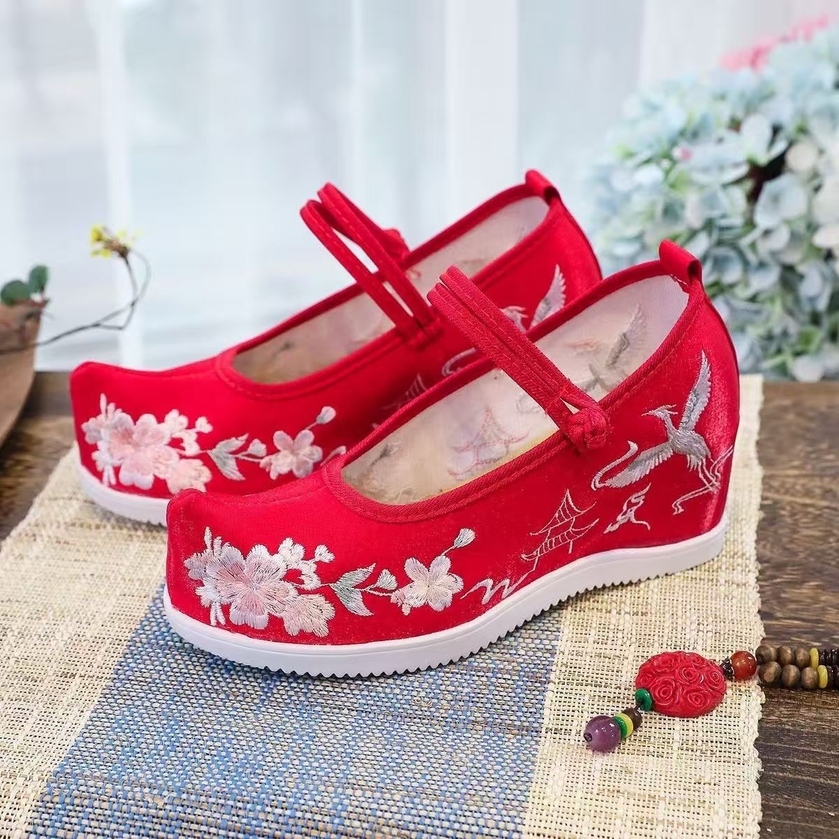 Mulheres aumentadas sapatos bo - Ethnic Fabric avaliação e preço