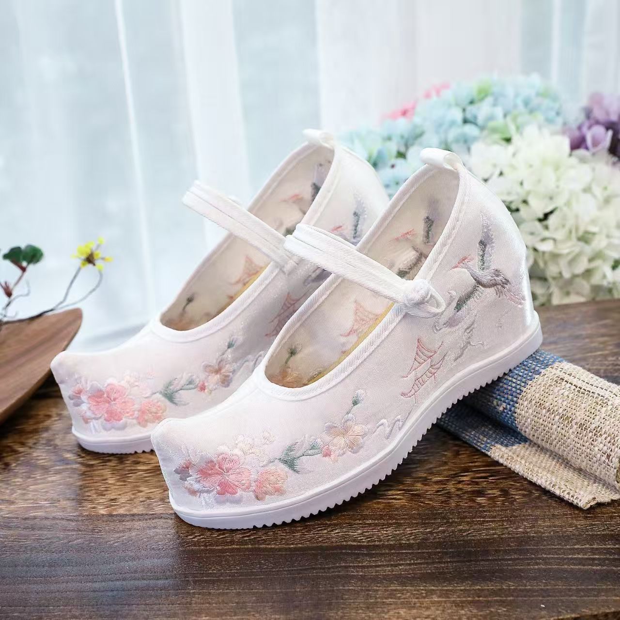 Mulheres aumentadas sapatos bo - Ethnic Fabric avaliação e preço