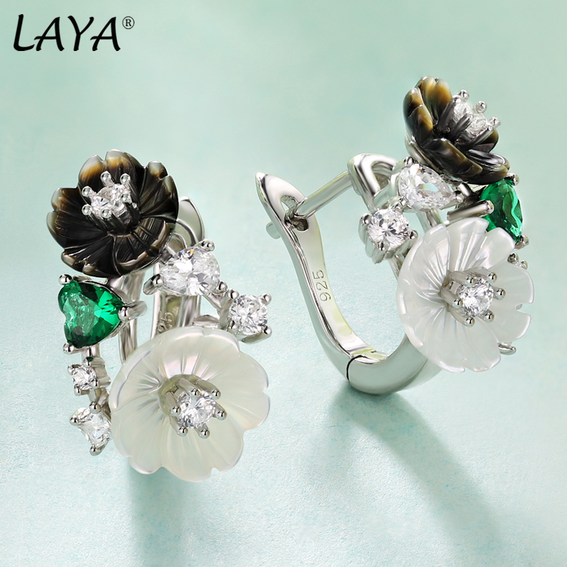 Laya-925 Brincos de Prata Este - Ethnic Fashion Trend avaliação e preço