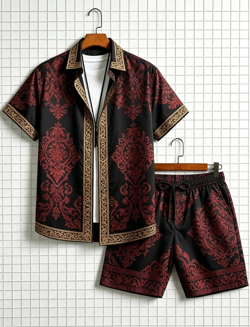 Conjunto de camisa de manga cu - Ethnic Style avaliação e preço