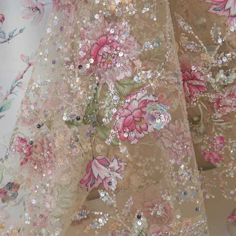Tecido de Renda Luxuosa com Co - Ethnic Fabric avaliação e preço