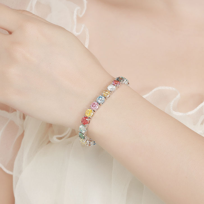 Pulseira de moissanite cor dop - Ethnic Fashion Trend avaliação e preço