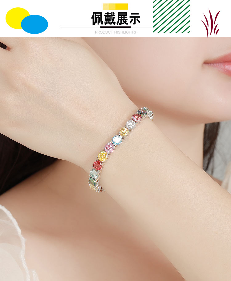 Pulseira de moissanite cor dop - Ethnic Fashion Trend avaliação e preço