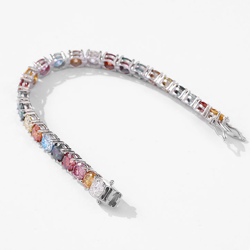 Pulseira de moissanite cor dop - Ethnic Fashion Trend avaliação e preço