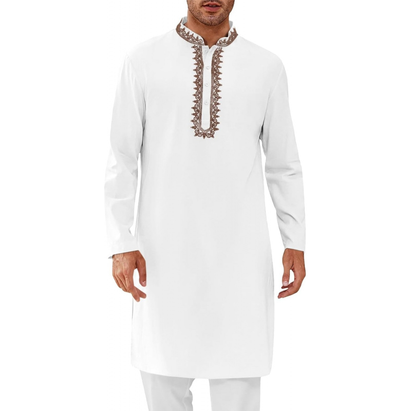 Camisa Kaftan Masculina de Alg - Kurta Men Cotton avaliação e preço