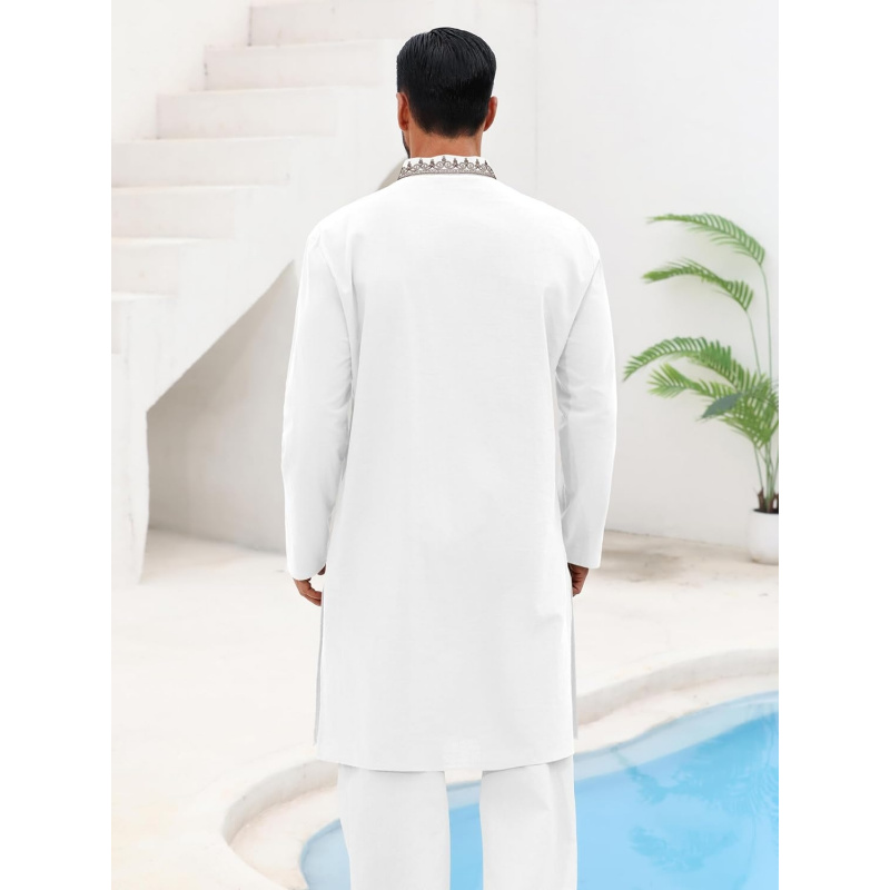 Camisa Kaftan Masculina de Alg - Kurta Men Cotton avaliação e preço